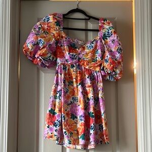 Floral Puff Sleeve Dress
